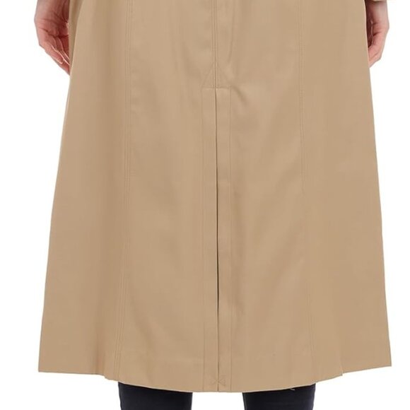 NWT- LONDON FOG SINGLE BREASTED LONG TRENCH COAT WITH EUPAULETTES AND BELT - Picture 11 of 11